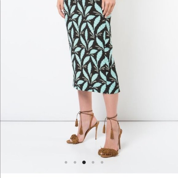 Diane von furstenburg midi leaf print skirt - Picture 3 of 4